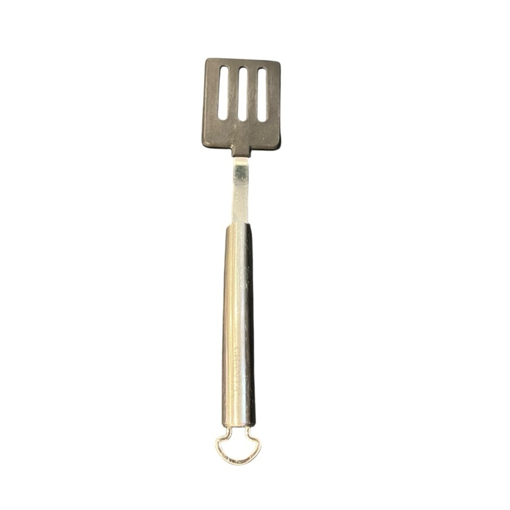 Vintage Chantal Stainless Steel Slotted Turner Spatula nylon retro heavy